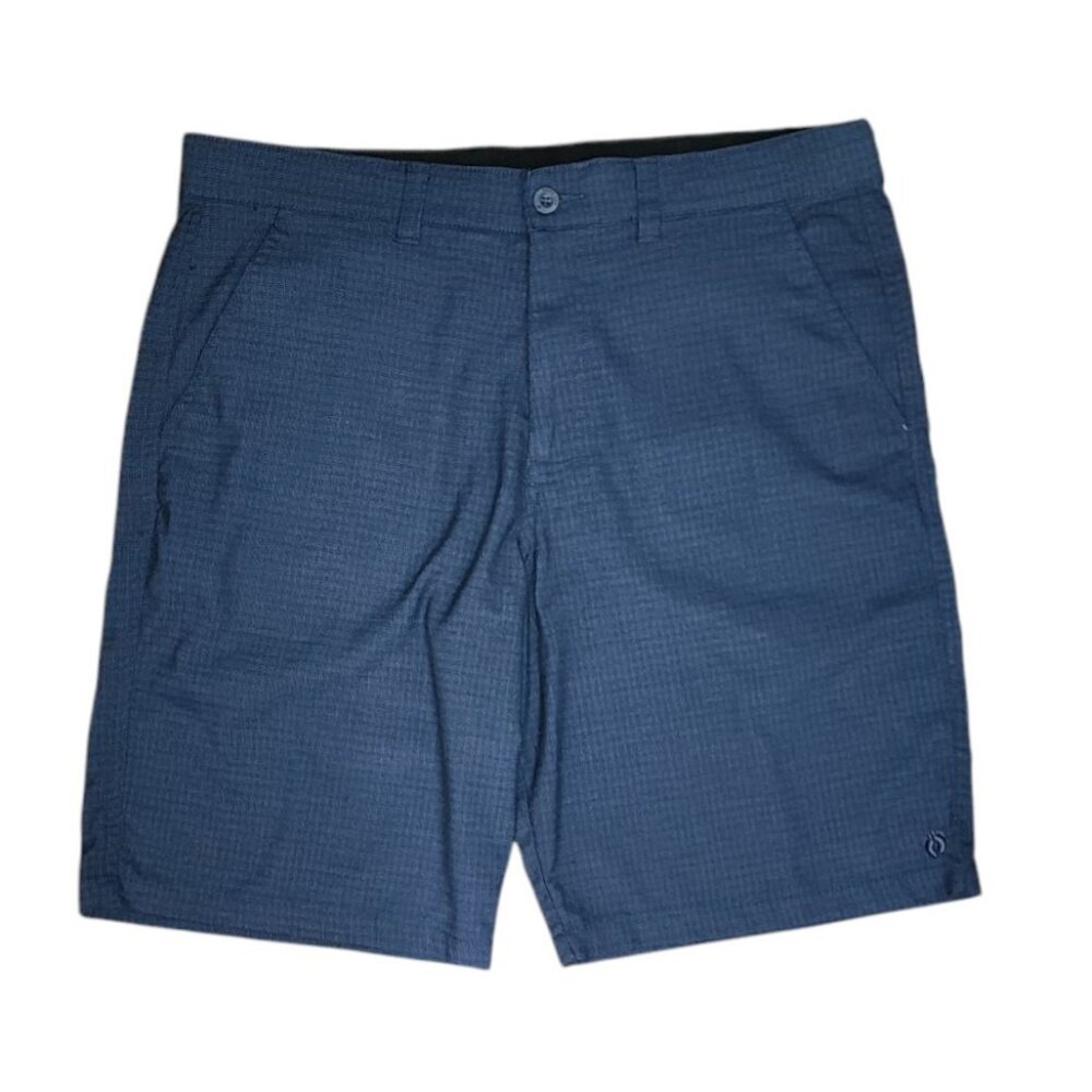 Hang Ten Shorts Mens Size 36 Navy Blue Comfort Waist Pockets Everyday Casual
